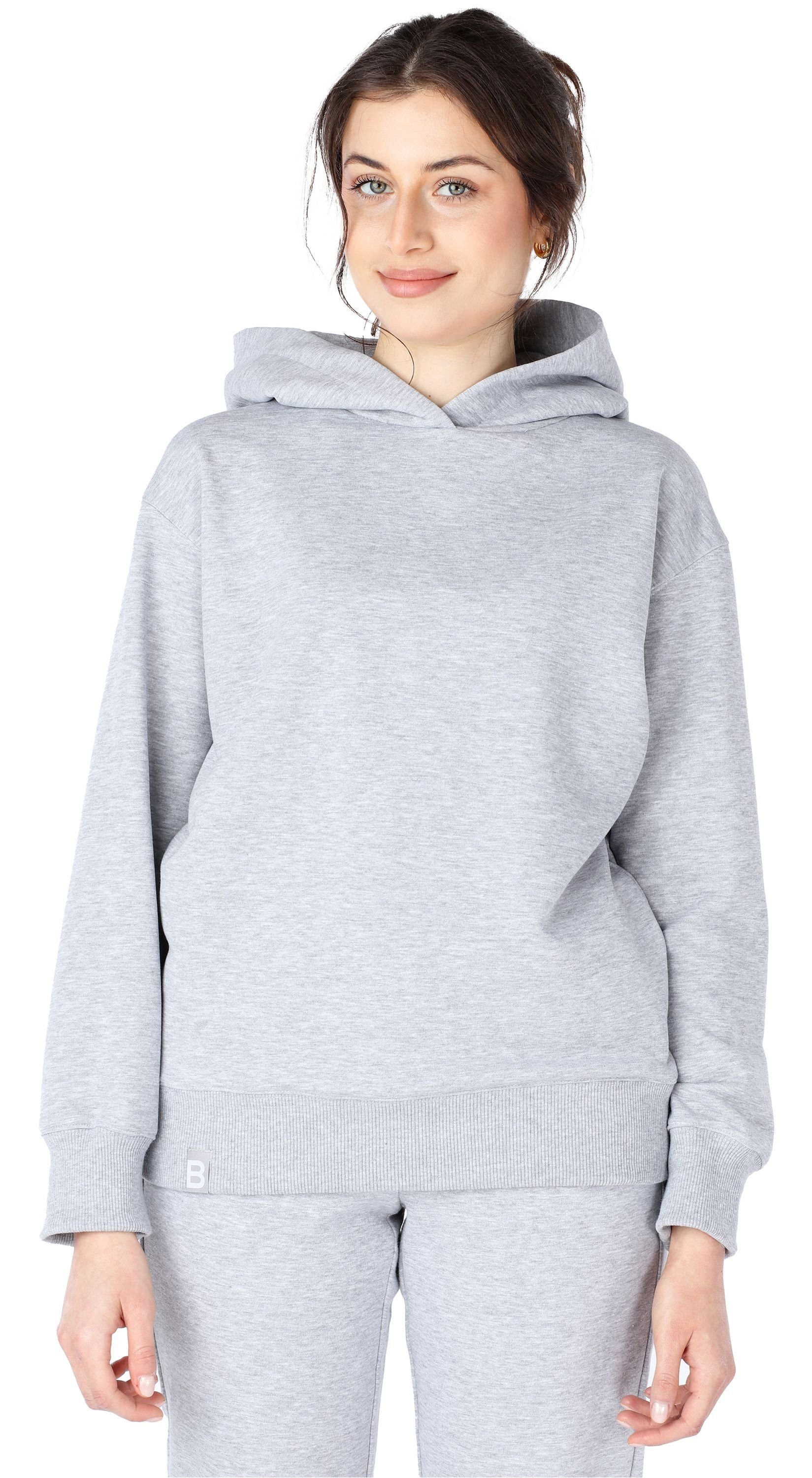 Bellivalini Kapuzensweatshirt Kapuzenpullover lang Damen Hoodie günstig online kaufen