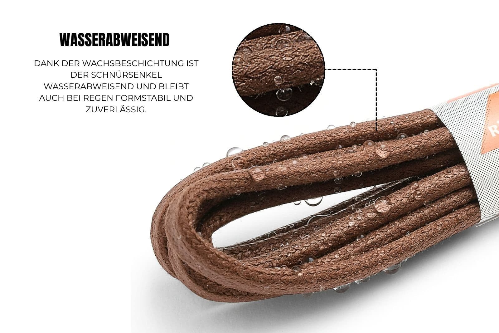 Ringelspitz Schnürsenkel Oval, gewachst, – Perfekte Wahl für elegante Schuhe - Ø 4 mm