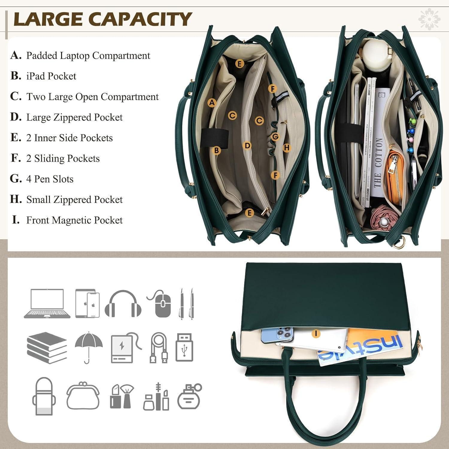 LuxusKollektion Handtasche Damentasche Umhängetasche 2 in 1 Laptoptasche Gr günstig online kaufen