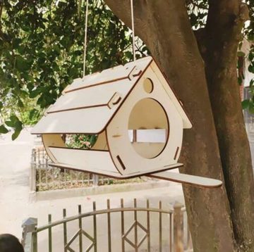 MAALEO Vogelhaus Kreatives Vogelfutterhaus zum selbstmalen, mit Farben zum Bemalen