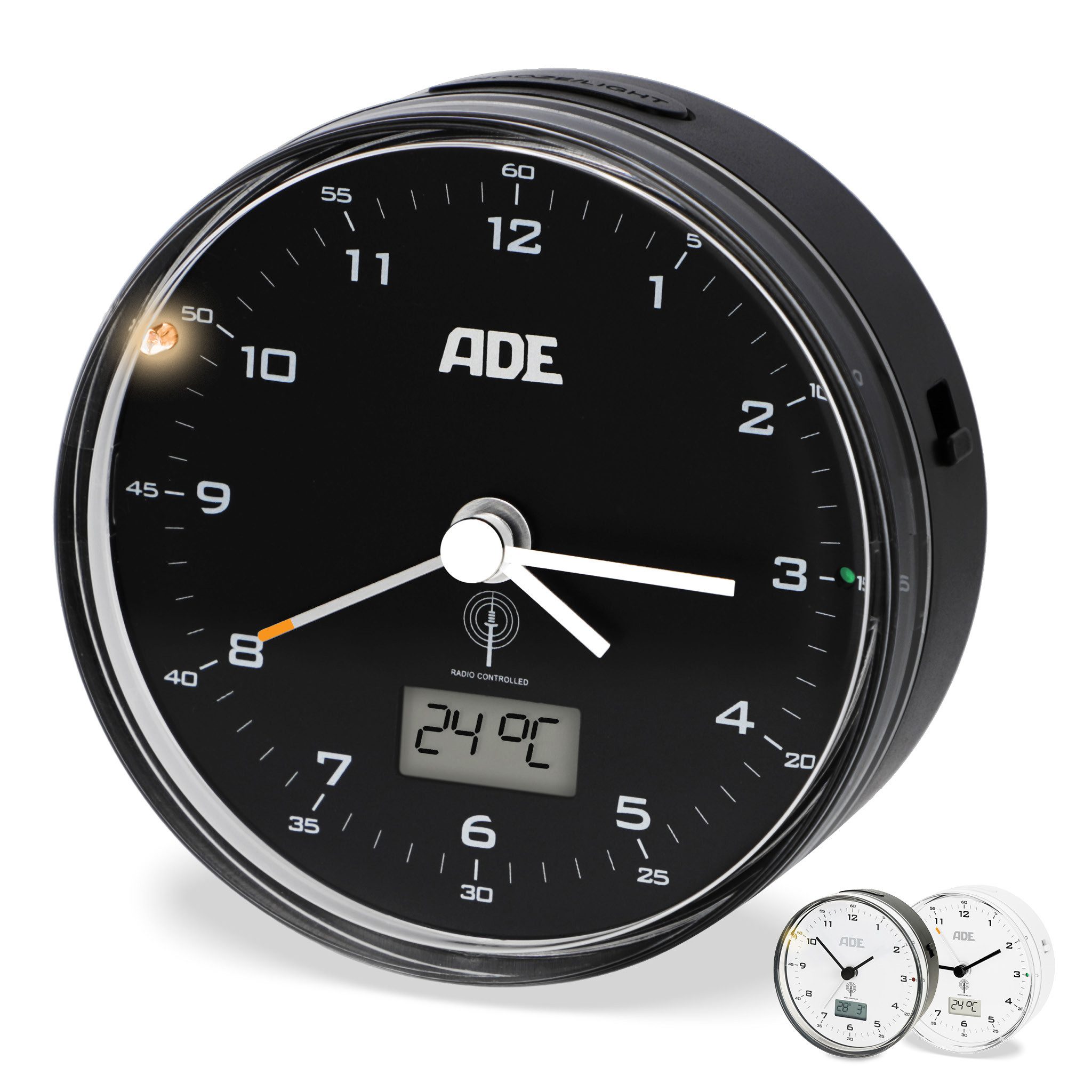 ADE Funkwecker Analoger Wecker mit Temperaturanzeige, günstig online kaufen