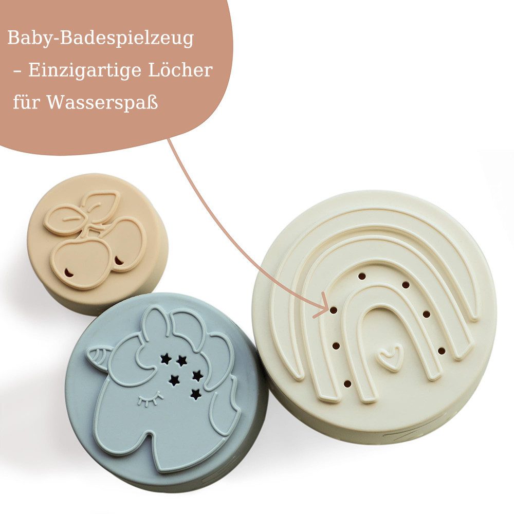 CLTYQ Stapelspielzeug Baby Stapelbecher Spielzeug, lustiges Lernspielzeug Stapelbecher, (lustiges und lehrreiches Stapelspielzeug, weiches Beißspielzeug zur Beruhigung, 7-tlg), aus Silikon, pädagogisches Spielzeug für Kinder, weich und bequem