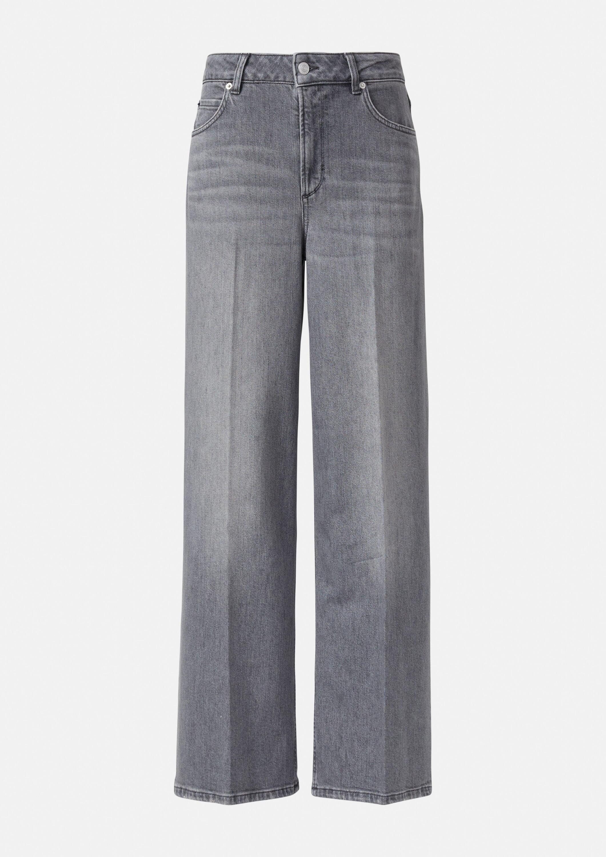 comma Weite Jeans Jeans-Hose High-Rise-Denim mit Wide Leg