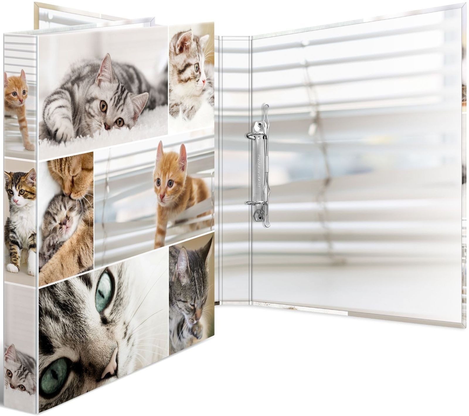 HERMA Präsentationsordner Ringbuch A4 Karton 2 Ringe Katzen