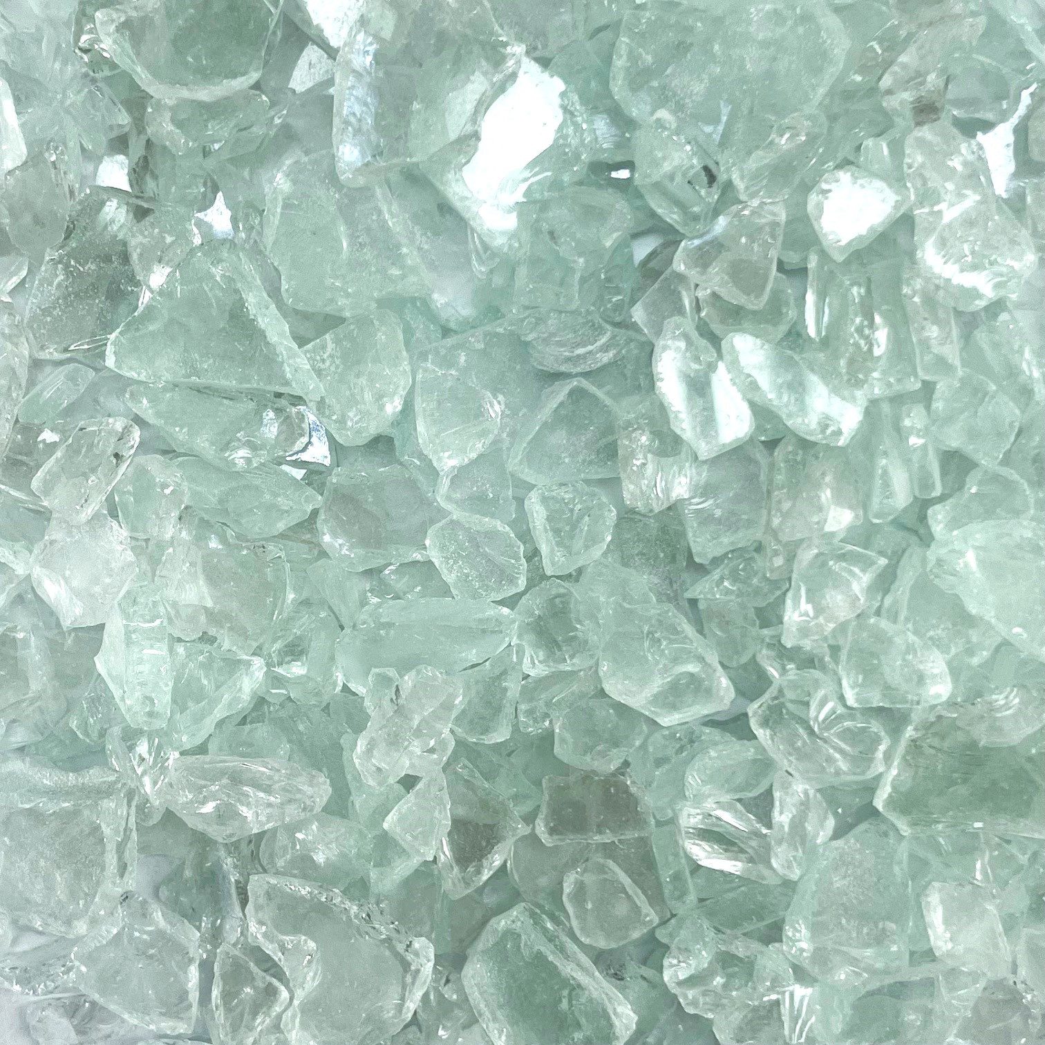 Eurosand Dekokies GLASSTEINE, Glasscherben 25-40mm. 1kg. NATUR