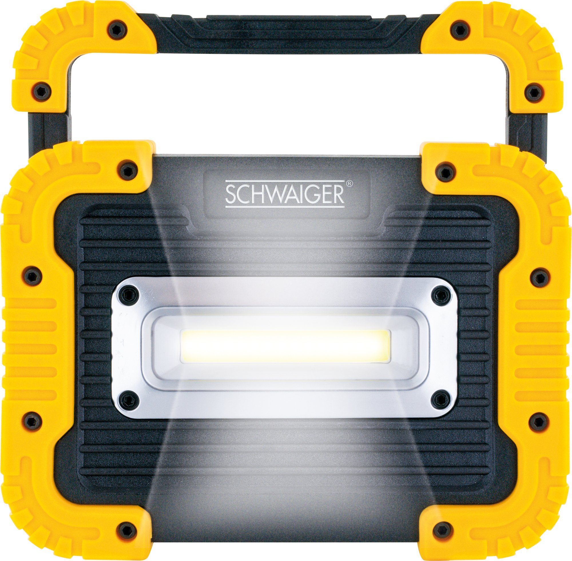 Schwaiger LED Arbeitsleuchte WLED10 531, großer Abstrahlungswinkel, mehrstufig einstellbarer Standfuß, COB-LED, weiß, mehrstufig einstellbarer Standfuß, batteriebetrieben