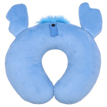 Sarcia.eu Nackenkissen Stitch Disney Nackenkissen Reisekissen mit Ohren blau, weich 32x32 cm
