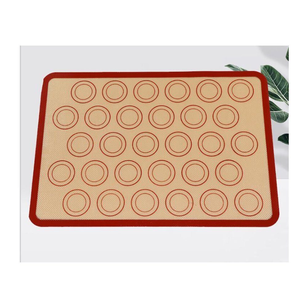 Ausrollmatte Silikon-Backmatte Keks (2-tlg) für Antihaft-Matte, TUABUR