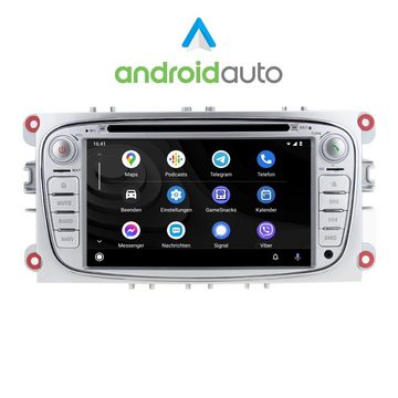 TAFFIO Für Ford Mondeo Focus S-MAX C-MAX Galaxy Kuga 7" Android Radio CarPlay Einbau-Navigationsgerät