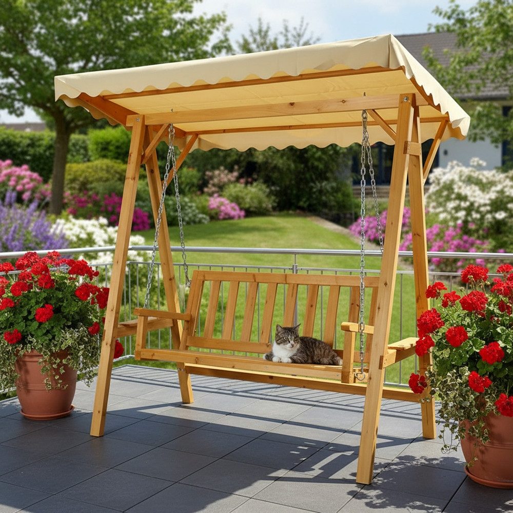 Mucola Hollywoodschaukel Hollywoodschaukel Gartenschaukel Hängeschaukel Schaukelbank Schaukel, 2-Sitzer, Schaukel, Stück, UV-beständig & Regendicht