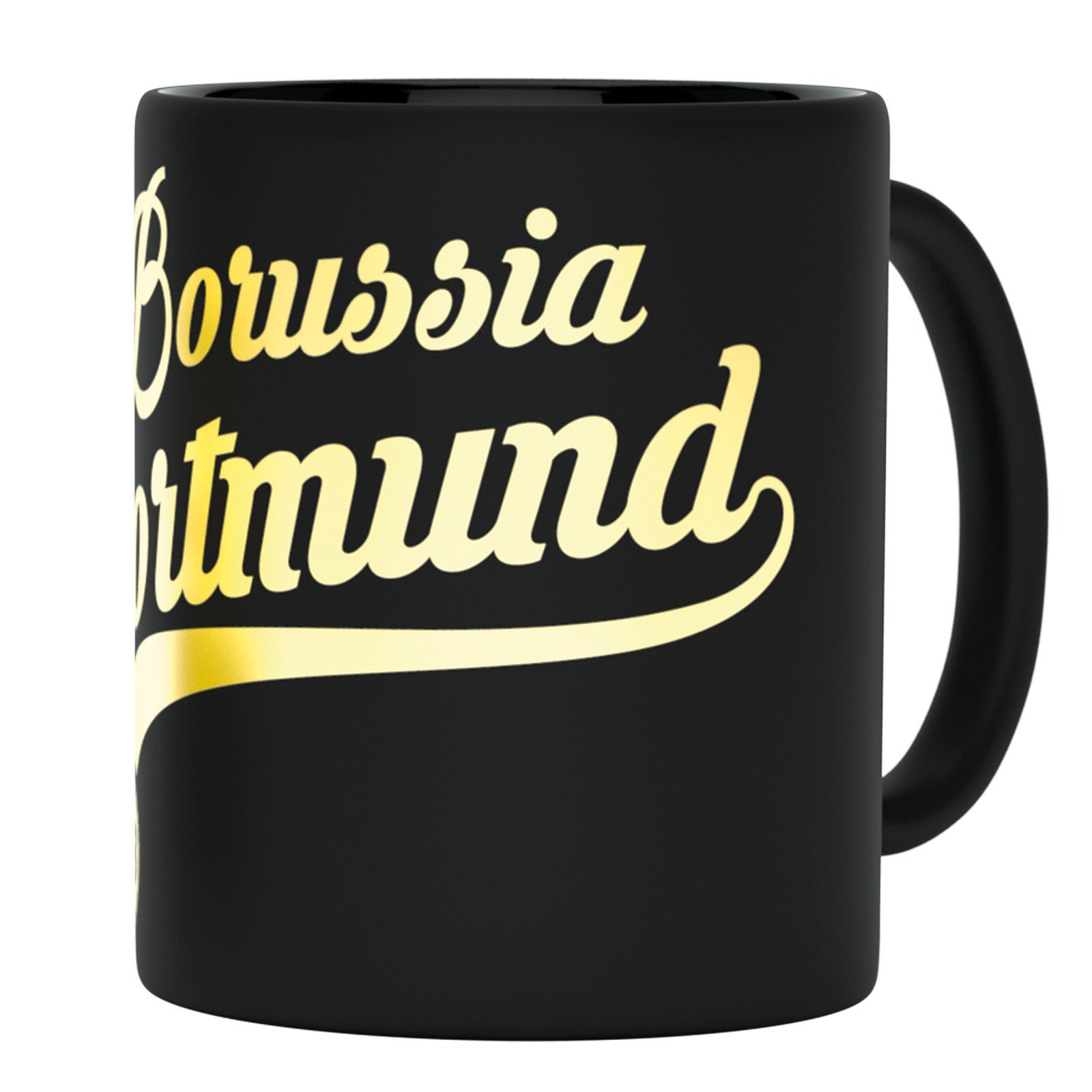 BVB MERCHANDISING Tasse BVB Tasse mit Metallic Schriftzug, 1-tlg., Keramik