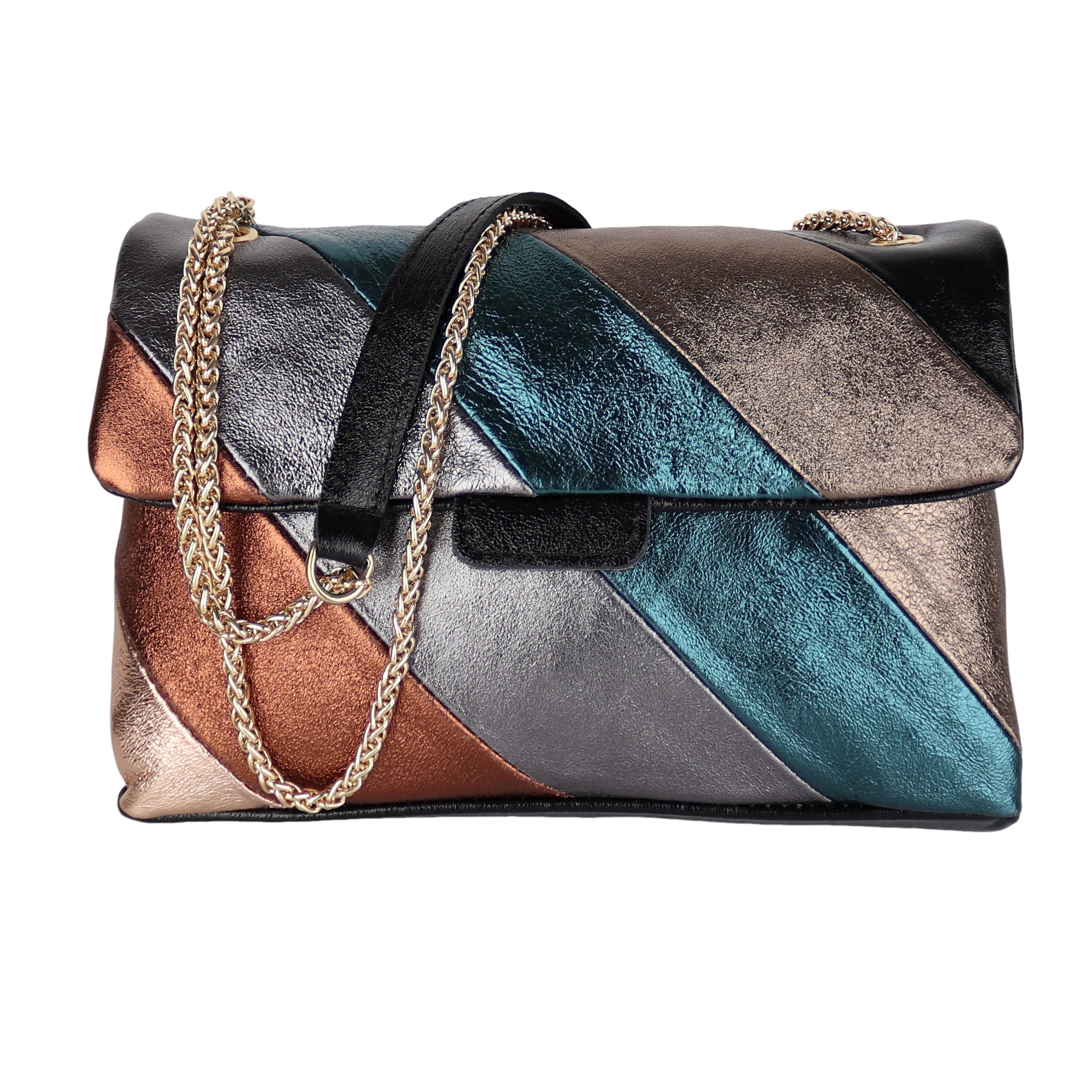 Umhängetasche Damen Crossbody Bag, Echtleder Made In Italy