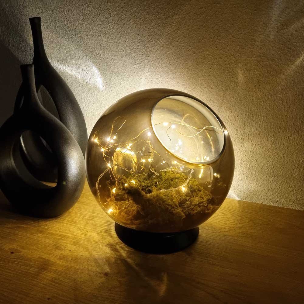 Tischleuchte LED-Dekolampe Gold Orb s.luce Warmweiß Verspiegelt,