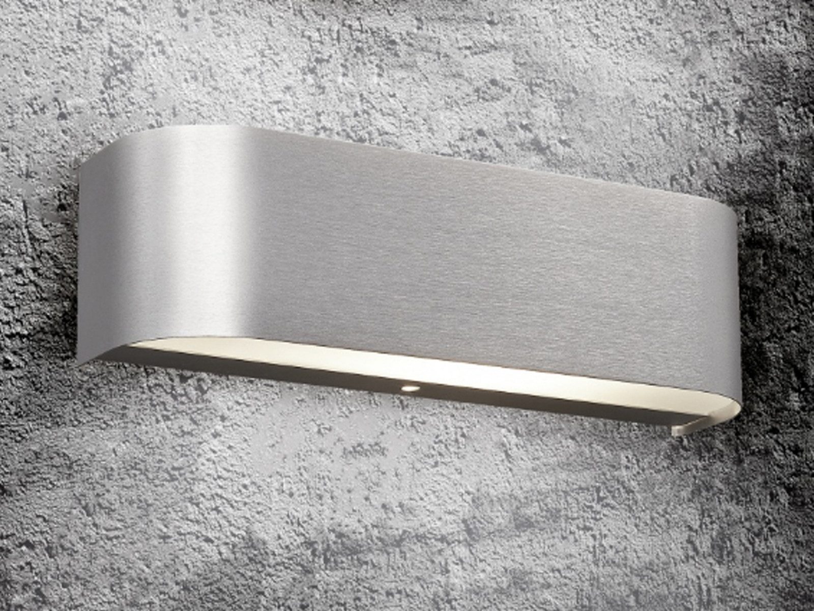TRIO Leuchten LED Wandleuchte, Up & Down Beleuchtung, LED fest integriert, Warmweiß, Flache Wand-Beleuchtung innen, Aluminium Glas, für Treppenhaus, B:30cm