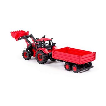 Polesie Spielzeug-Auto Spielzeug-Traktor 91871, Anhänger Frontschaufel Schwungantrieb Radlader