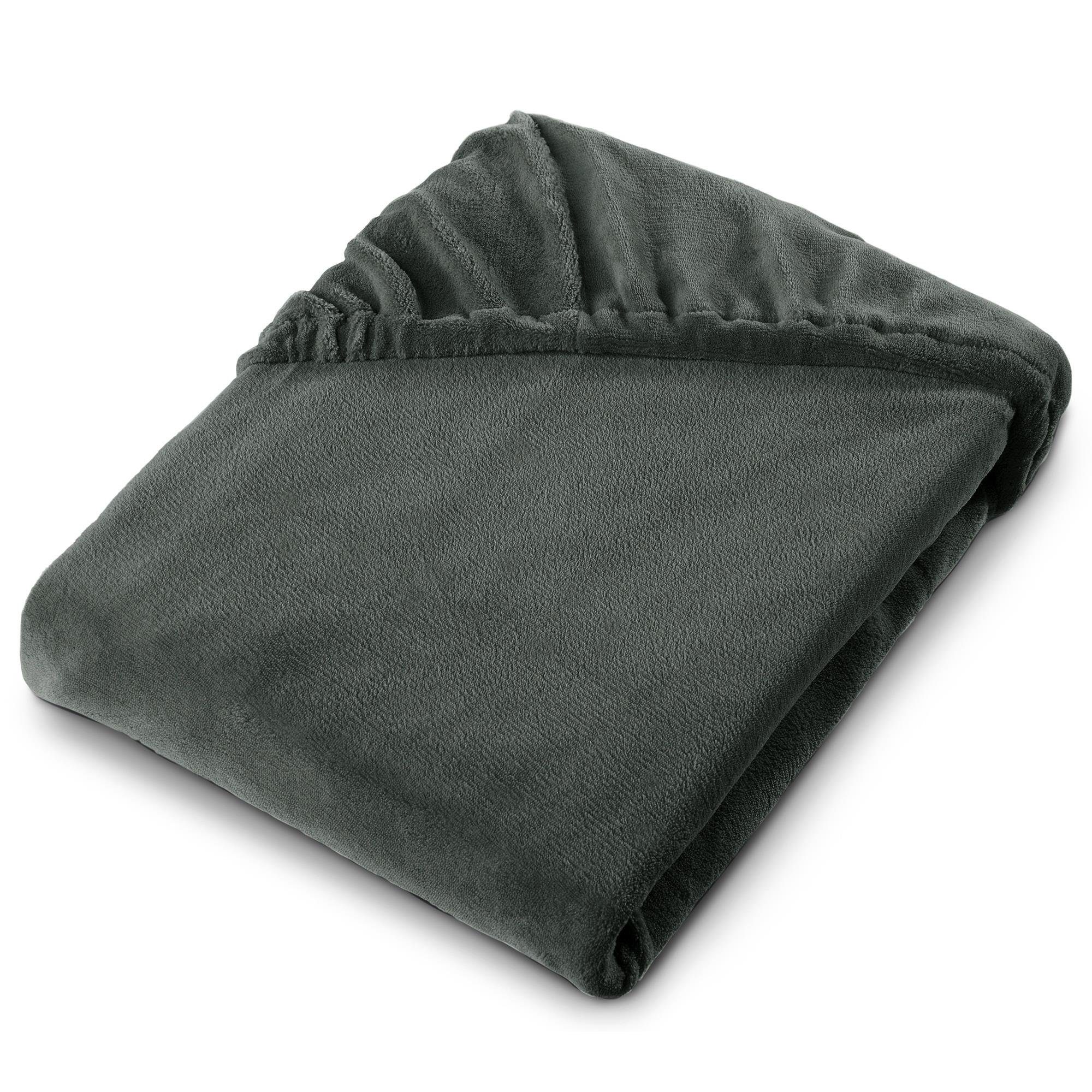 aqua-textil Spannbettlaken Feelwell Spannbettlaken Fleece 90x200-100x200cm günstig online kaufen