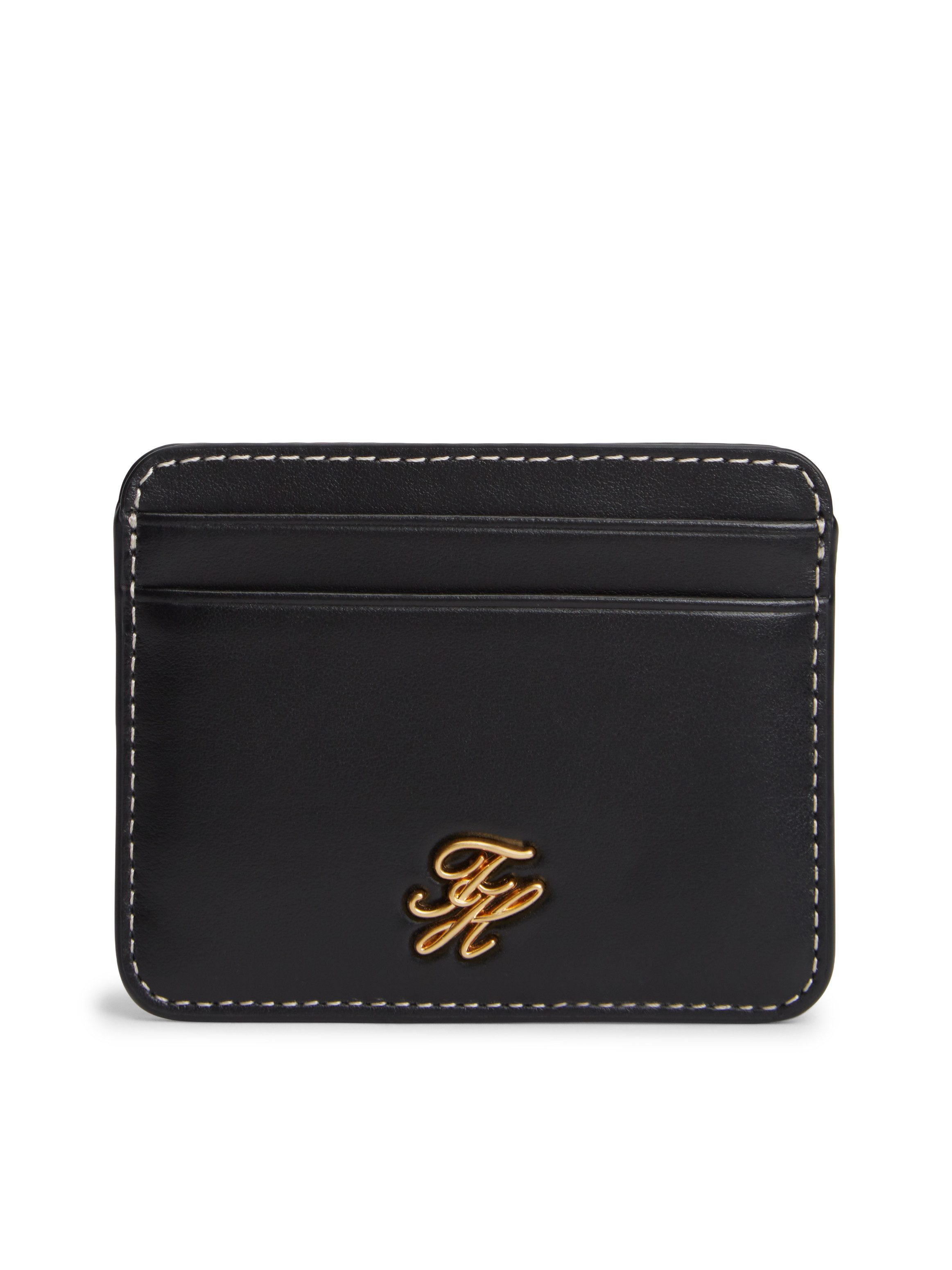 Tommy Hilfiger Kartenetui TH SCRIPT LEATHER CC HOLDER, Unisex Minigeldbeutel, Portemonnaie mit TH-Schmucklogo