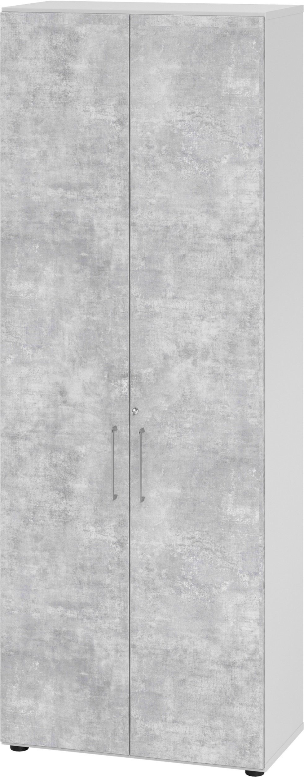 bümö Aktenschrank smart Büroschrank - 6 Ordnerhöhen Dekor: Grau/Beton