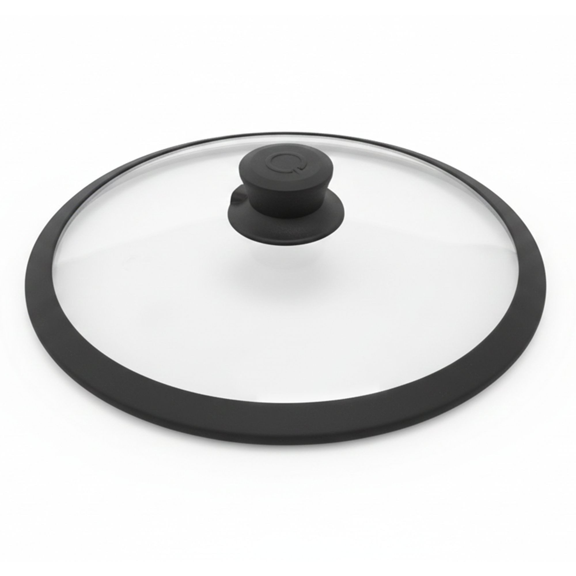 Gastrolux Bratpfanne Gastrolux Deckel mit Silikonring 28 cm, Anthrazit Glasdeckel 28cm