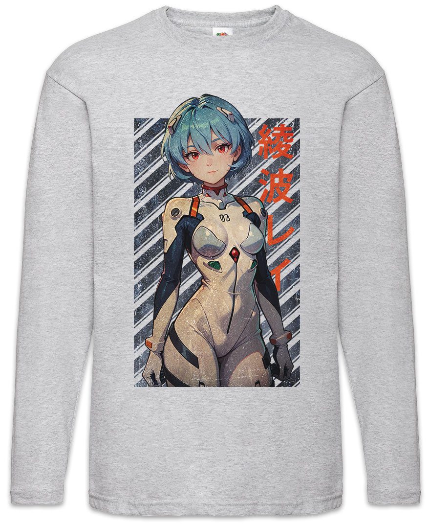 Urban Backwoods Langarmshirt Rei Ayanami Langarm T-Shirt Genesis Nerv Asuka Neon Gendo Evangelion (1-tlg) Anime Shinji Ikari Misato