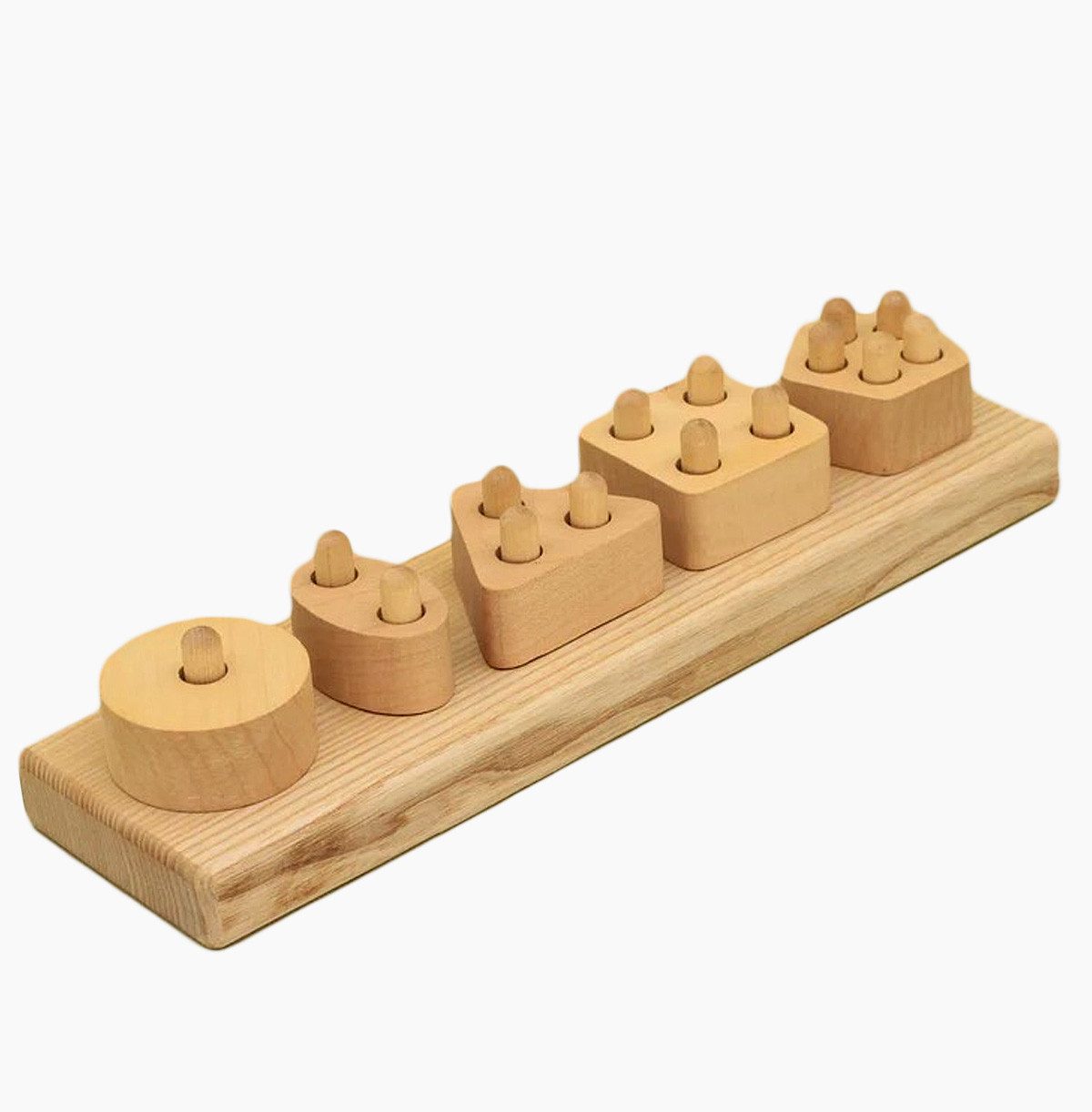 Lotes Toys Stapelspielzeug Stapelblock mit mathematischen Formen, (packung, 6-tlg), Fördert das Zahlenverständnis