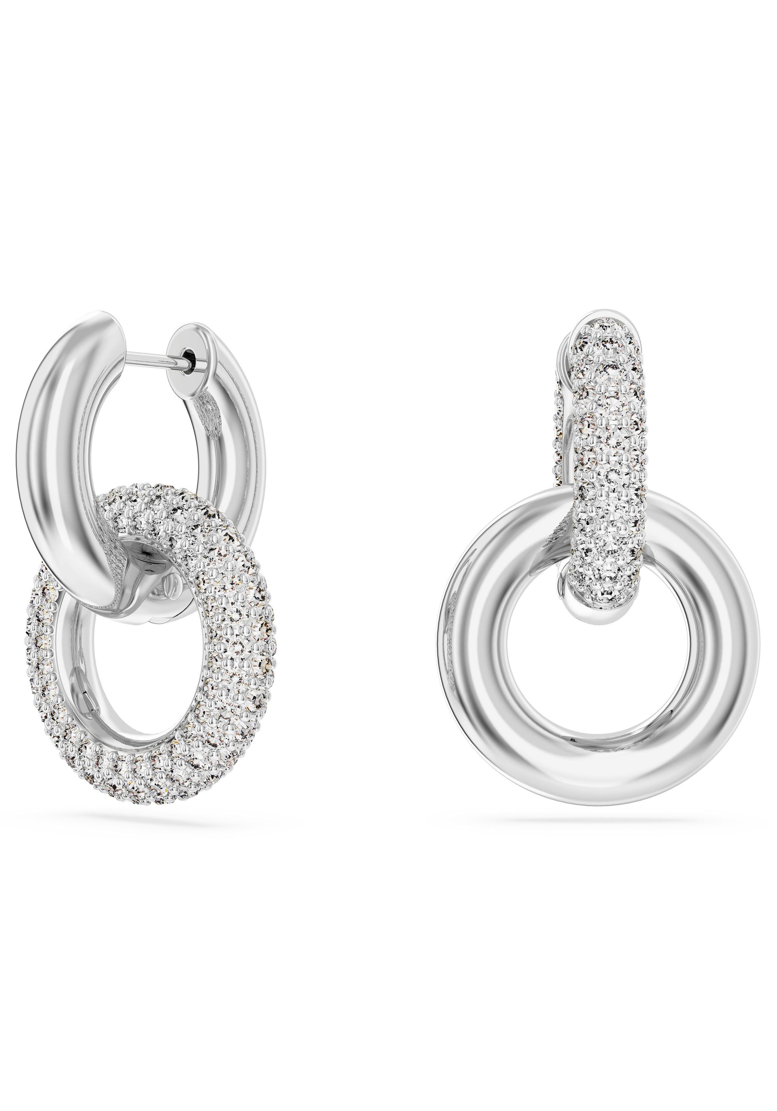 Swarovski Paar Creolen DEXTERA INTERLINKED, mit Swarovski® Kristall - Einhänger abnehmbar
