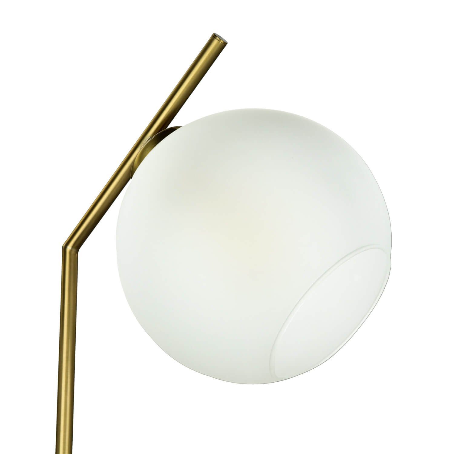 TRIVIA, Vintage handgefertigt Stehleuchte in ohne Licht-Erlebnisse Leuchtmittel, Echt-Messing Design Bronze Weiß Stehlampe