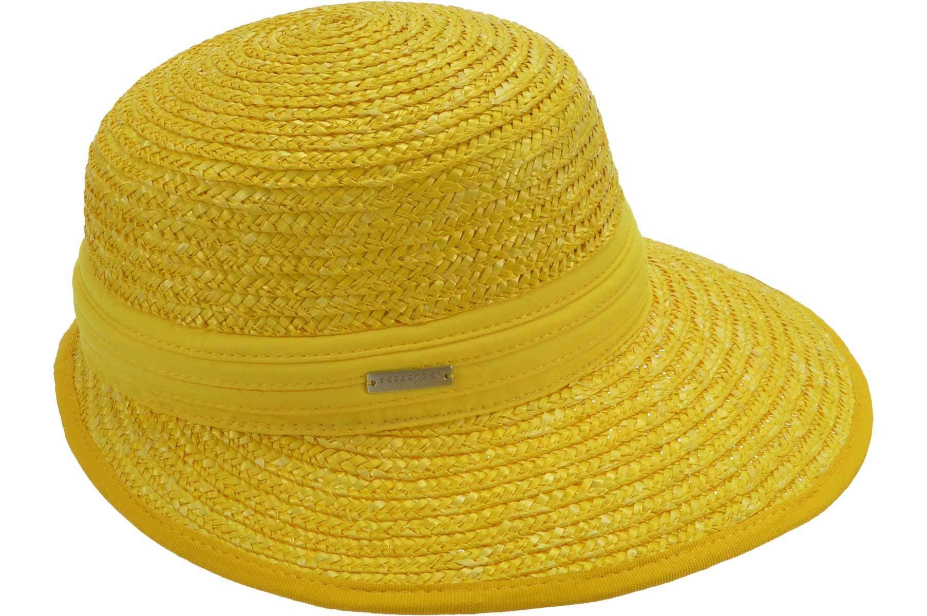 Strohhut Strohborte Schute mit Stoffeinsatz 55717-0