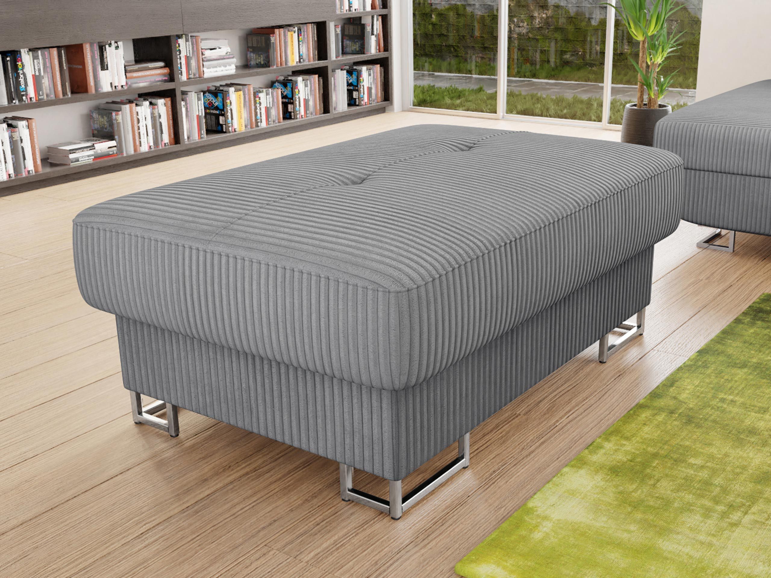 MIRJAN24 Polsterhocker Cotere Cord, 104x67x42 cm, Metallfüße in der Farbe S günstig online kaufen