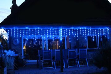 Arnusa LED-Lichterkette Eisregen RGB+W Smart LED viele Leuchtfarben Timer Snowfall Effekt, 212-flammig, mit Fernbedienung eindrucksvolle Effekte