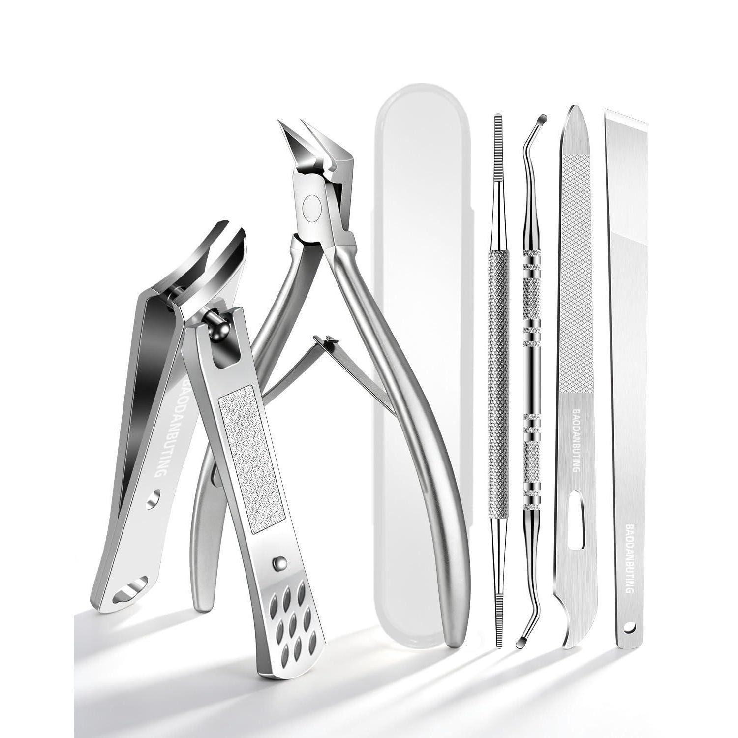 LuxusKollektion Nagelknipser-Set Pediküre Set eingewachsene Nägel 6-teilig Edelstahl