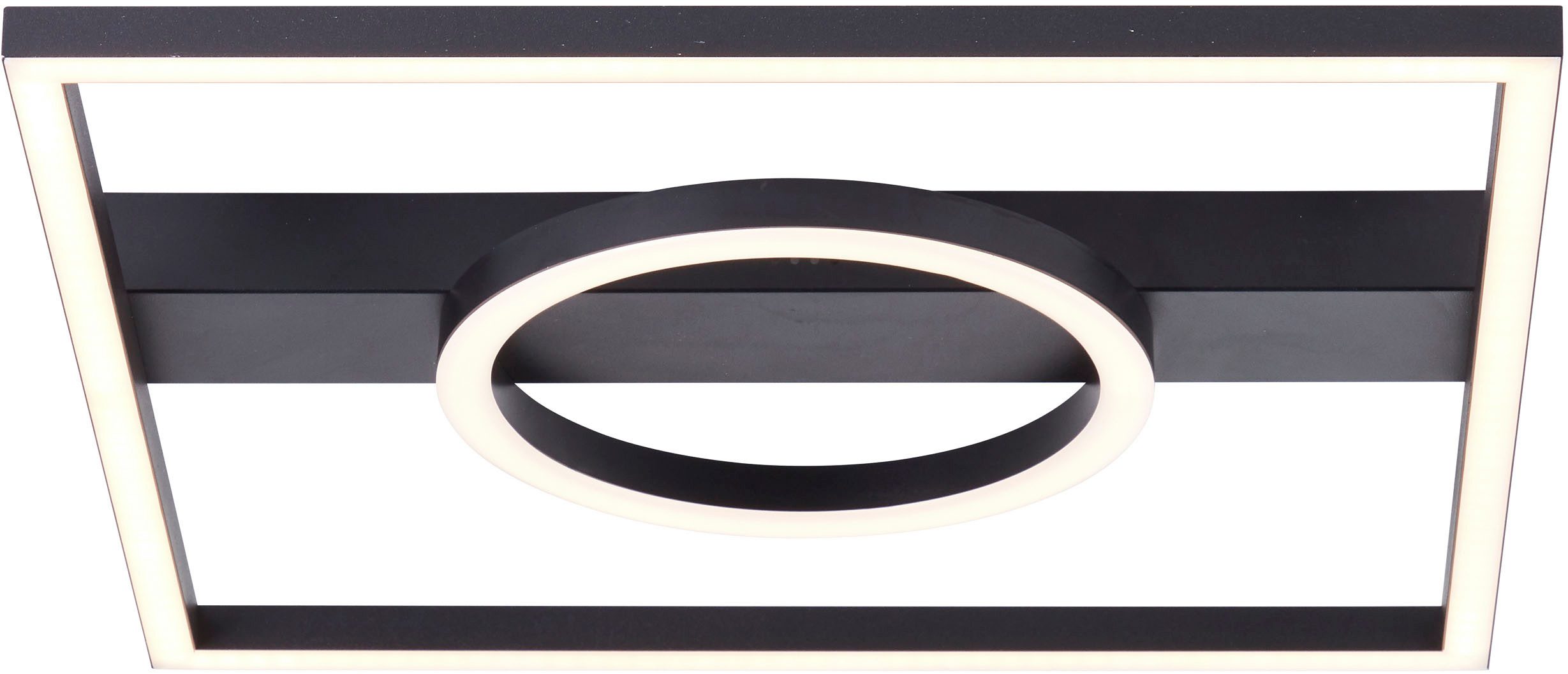 BreLight LED Deckenleuchte Maureen, LED fest integriert, Warmweiß, 40 x 40 cm, 2700 lm, 3000 K warmweiß, Metall, schwarz