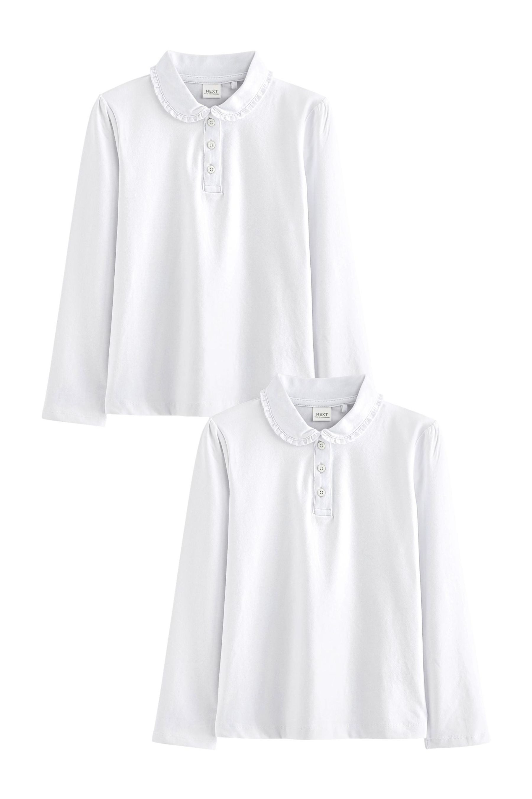 Next Langarm-Poloshirt Langärmelige Jersey-Oberteile, 2er-Pack (2-tlg) günstig online kaufen