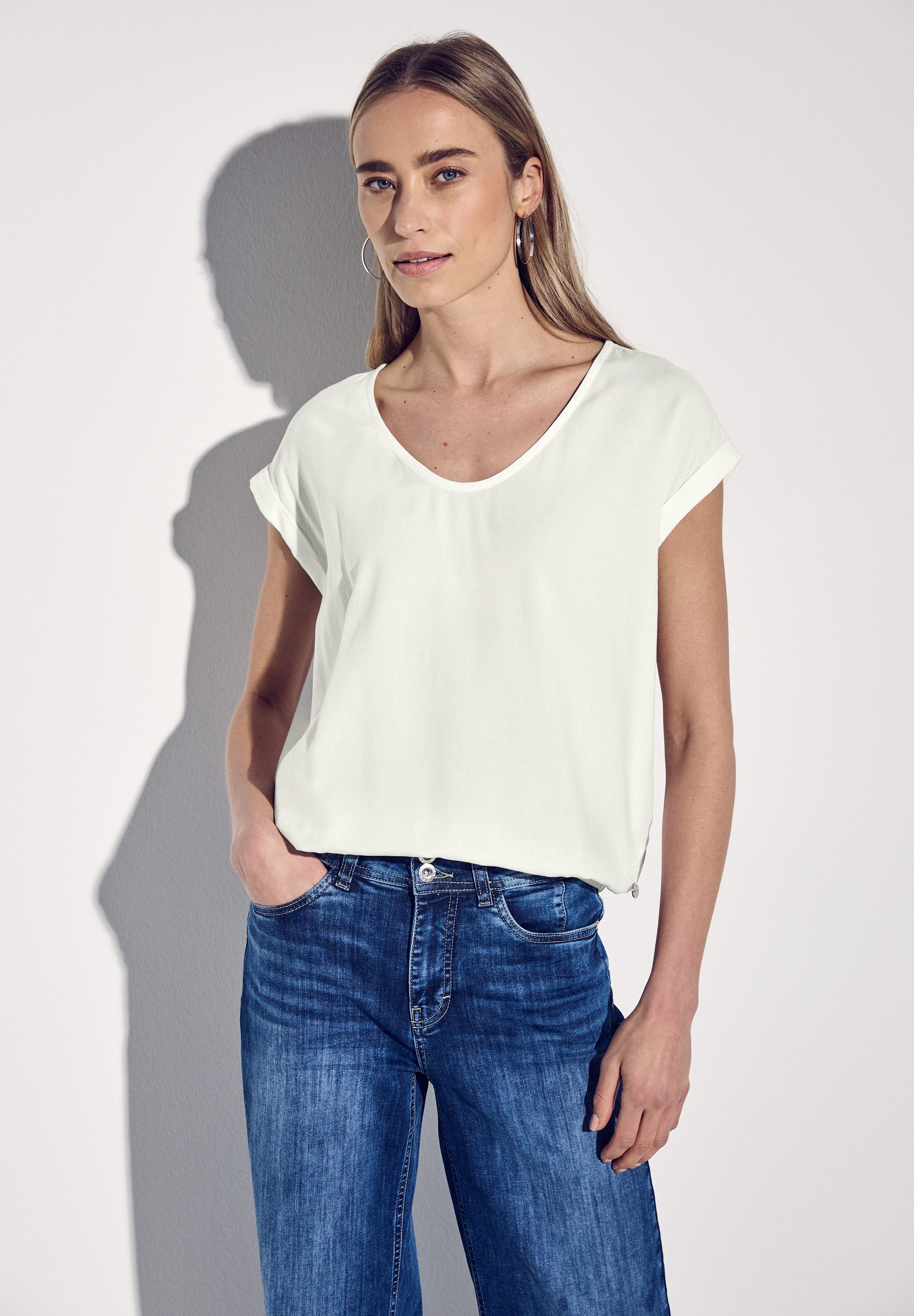 STREET ONE Hemdbluse aus softer Viskose