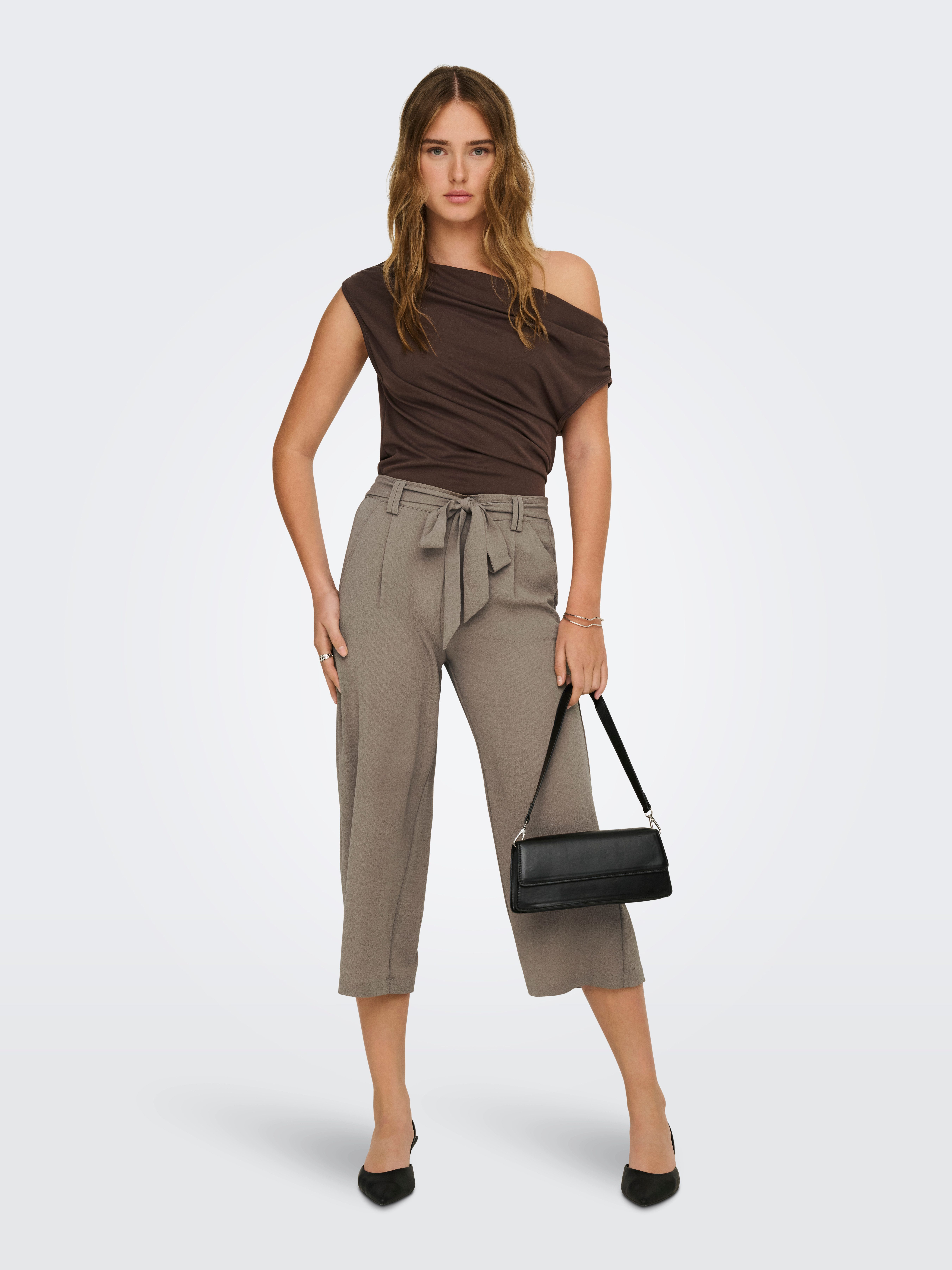 ONLY Palazzohose ONLWINNER – Culottehose mit elastischem Bund und Kordelzug Materialmix, regular fit