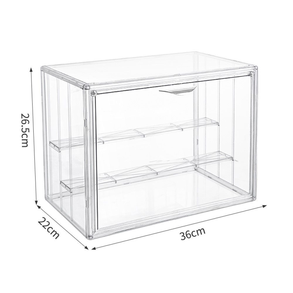 Creliv Vitrine Stapelbar, Transparent Schuhe mit 36x26,5x22cm) Acryl Schaukasten Tasche, für Tür (1-St., Modelle, Figuren