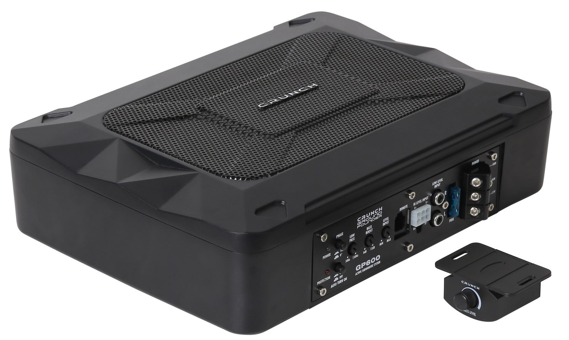 Crunch GP600 Aktiver Subwoofer Untersitz Auto-Subwoofer (100 W, max.: W cm)