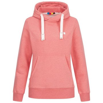 DEPROC Active Kapuzensweatshirt HildaCMYK II WOMEN weiche Fleecejacke mit Kängurutasche