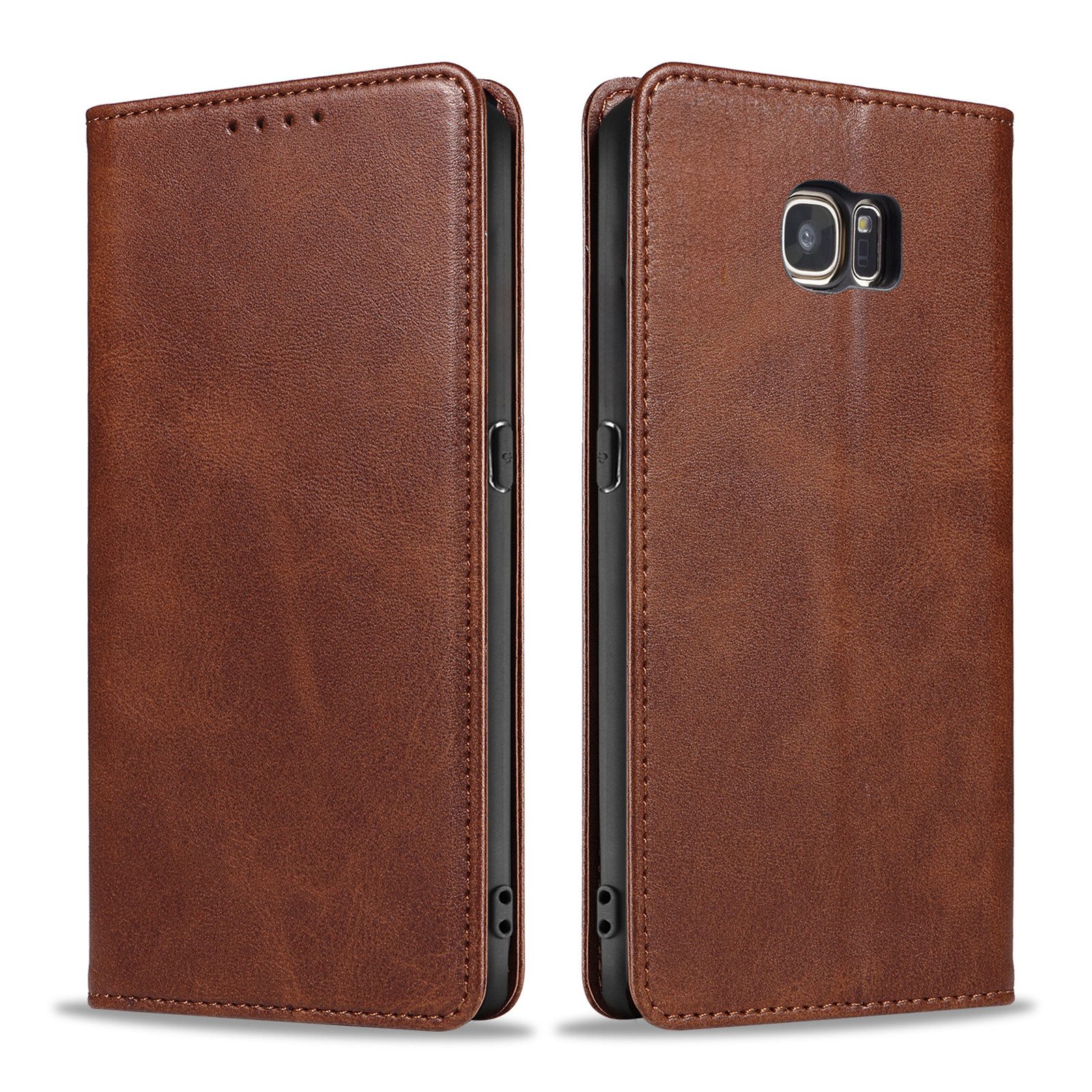 Tec-Expert Handyhülle Tasche Hülle für Samsung Galaxy S7 edge 5.5 Zoll, 5.5", Cover Klapphülle Case mit Kartenfach Fliphülle aufstellbar