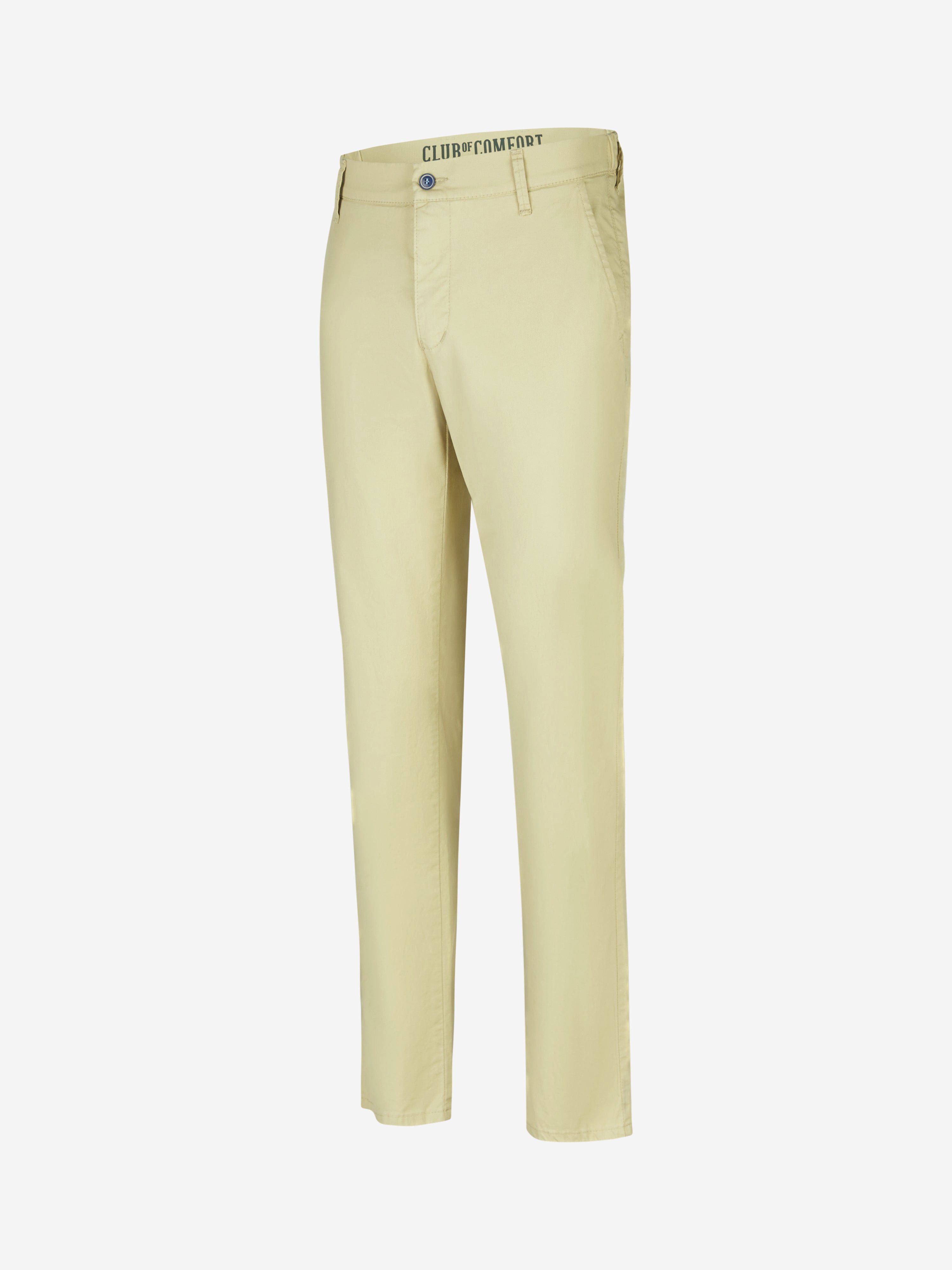 Club of Comfort Chinohose Chino/Flat Front Hose FOXX 8109 - gelb - Herrenhose - 27 ["Chino als einfach gestylte Hosenform, die die Balance zwischen