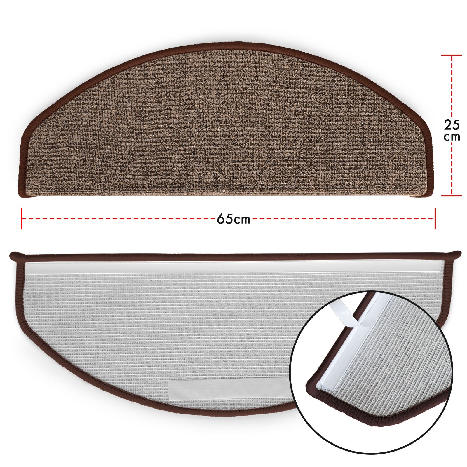 Floordirekt Stufenmatte London Pro, Im modernen Design, Halbrund, Rutschhem günstig online kaufen