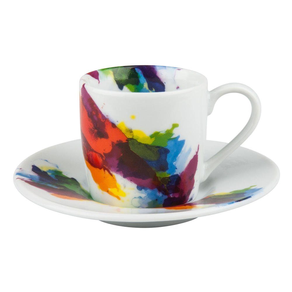 Könitz Espressotasse On Colour Flow mit Untertasse 85 ml, Porzellan