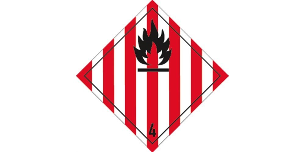 Thumbnail - König Werbeanlagen Hinweisschild Gefahrzettel Klasse 4.1, Folie, 300x300 mm