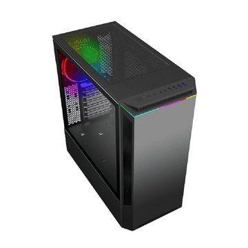 COIL PC-Gehäuse Paladin T801,Mid-Tower ATX, gehärtetes Glas, ARGB 12cm Rainbow-Lüfter, (Staubfilter: Boden- und Oberseite mit Staubfilter), Gehärtetes Glas, ARGB, MIDI-Tower, ATX, Grafikkartenlänge: 360 mm