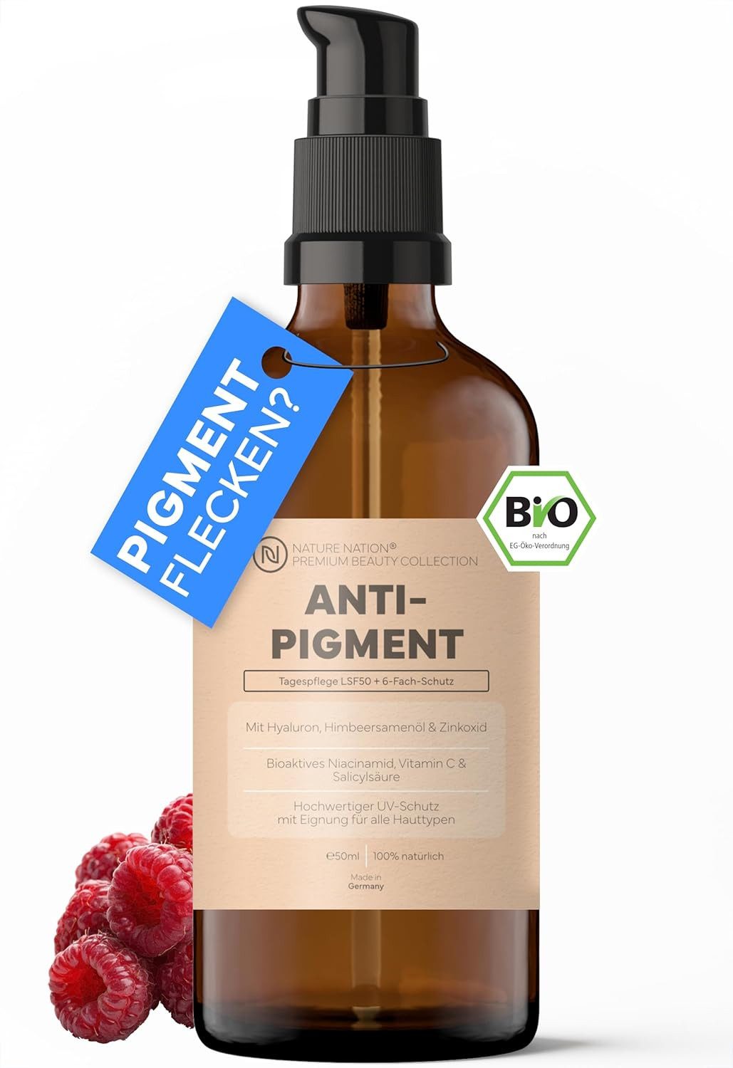 NATURE NATION Körperpflegemittel Pigmentflecken Entferner Gesicht mit Aloe Vera & Vitamin C Packung