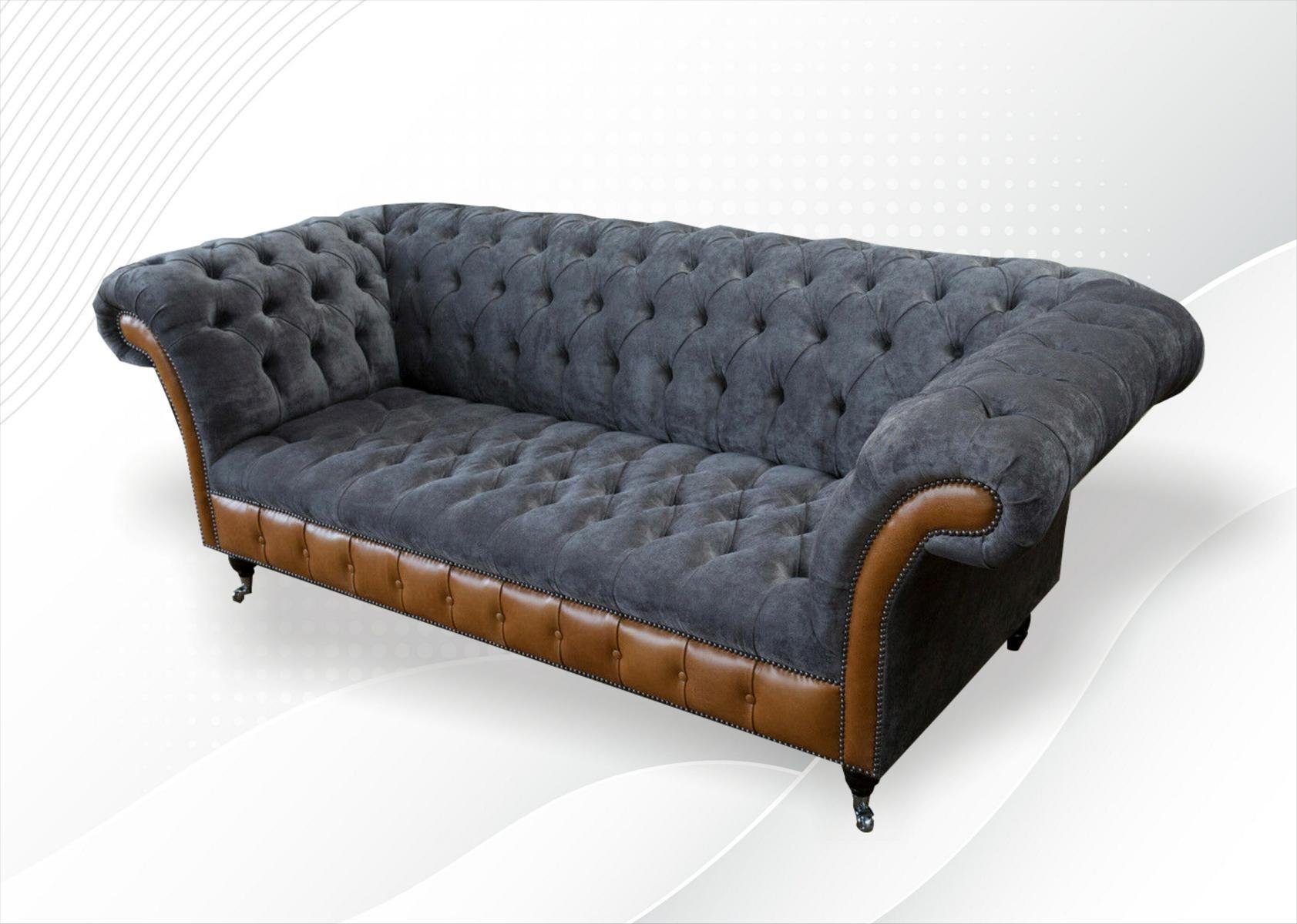 3 Sitzer Design 225 Sofa Chesterfield JVmoebel Couch Chesterfield-Sofa, cm