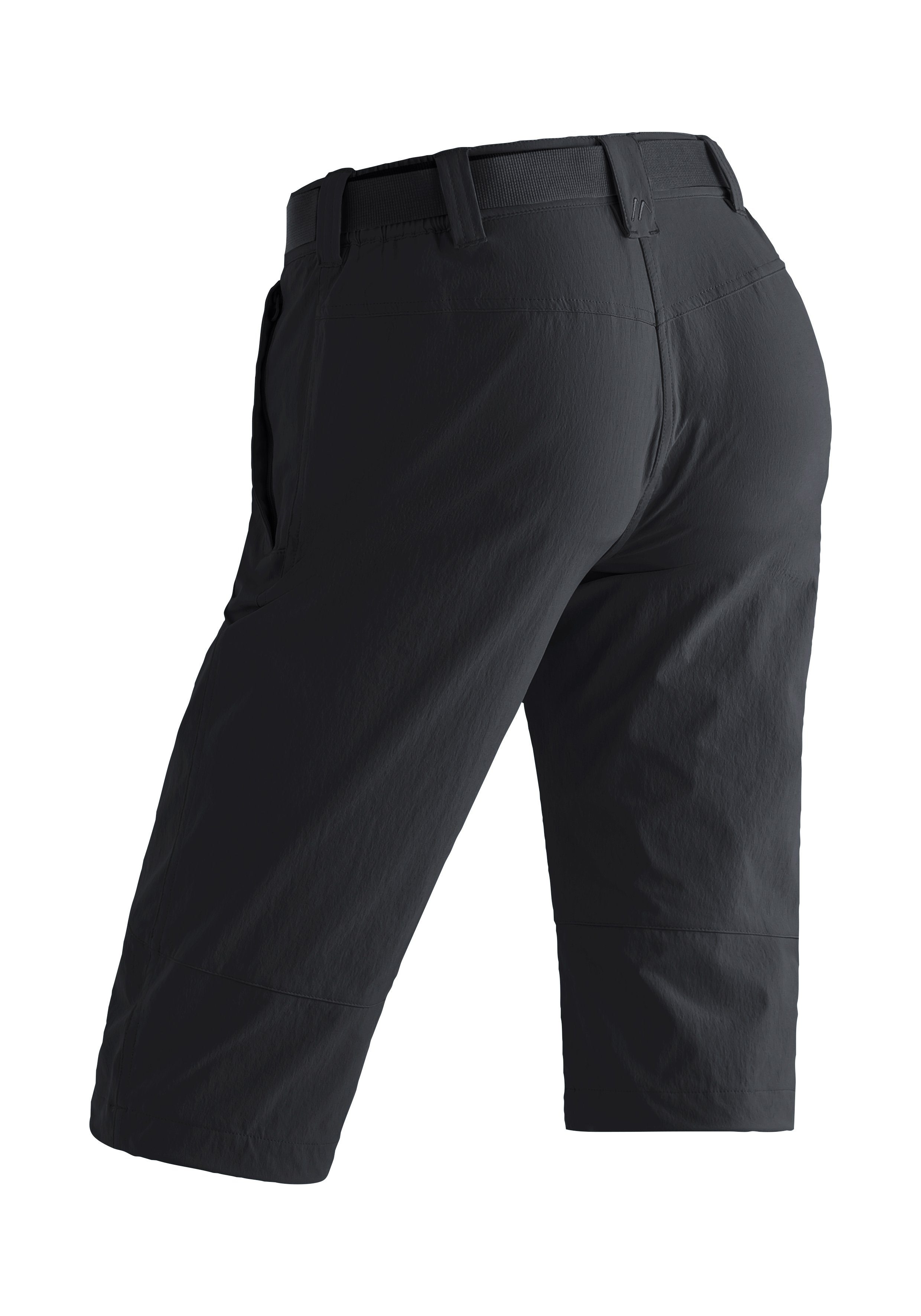 Maier Sports Caprihose Kluane Damen Shorts, kurze Wanderhose, Outdoorhose mit 2 Taschen, Regular Fit