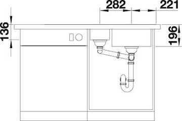 Blanco Küchenspüle DIVON II 6 S-IF, rechteckig, inkl. Edelstahl Multifunktionsschale