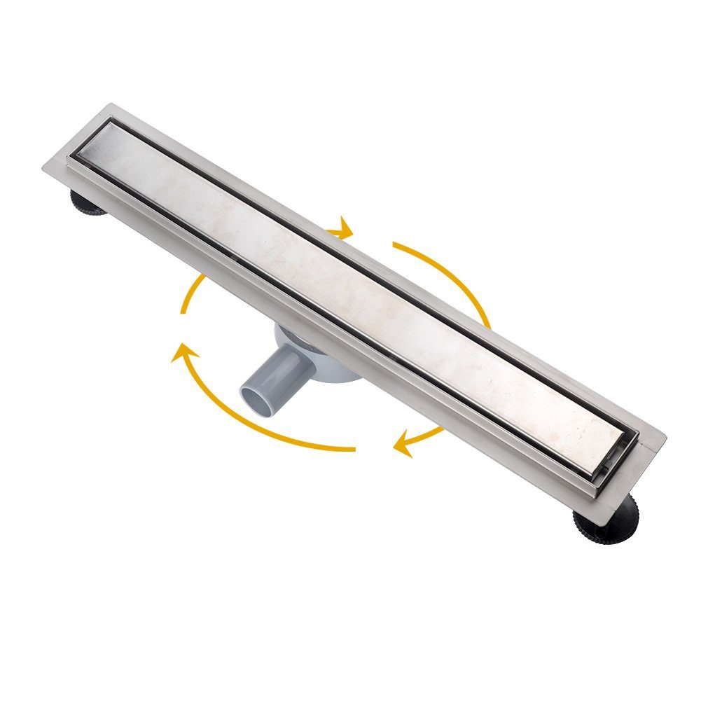 euroharry Duschrinne Duschrinne Edelstahl Bodenablauf Duschablauf 360° Befliesbar 2in1 – Bild 3 von 5