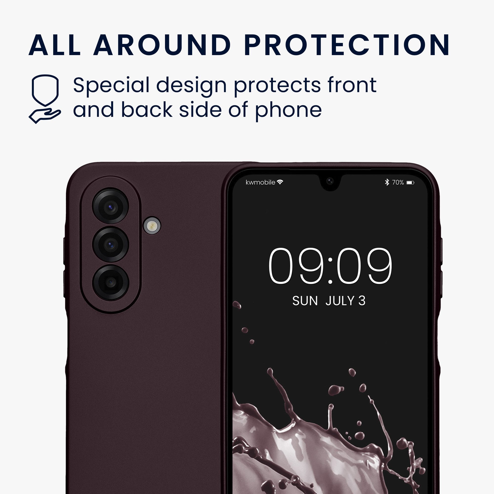 kwmobile Smartphone-Hülle Handyhülle für Samsung Galaxy A17 4G / 5G Hülle, weiche Silikon Case metallisch schimmernd - Schutzhülle Cover – Bild 5 von 5